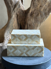 Cajas Rombos Beige