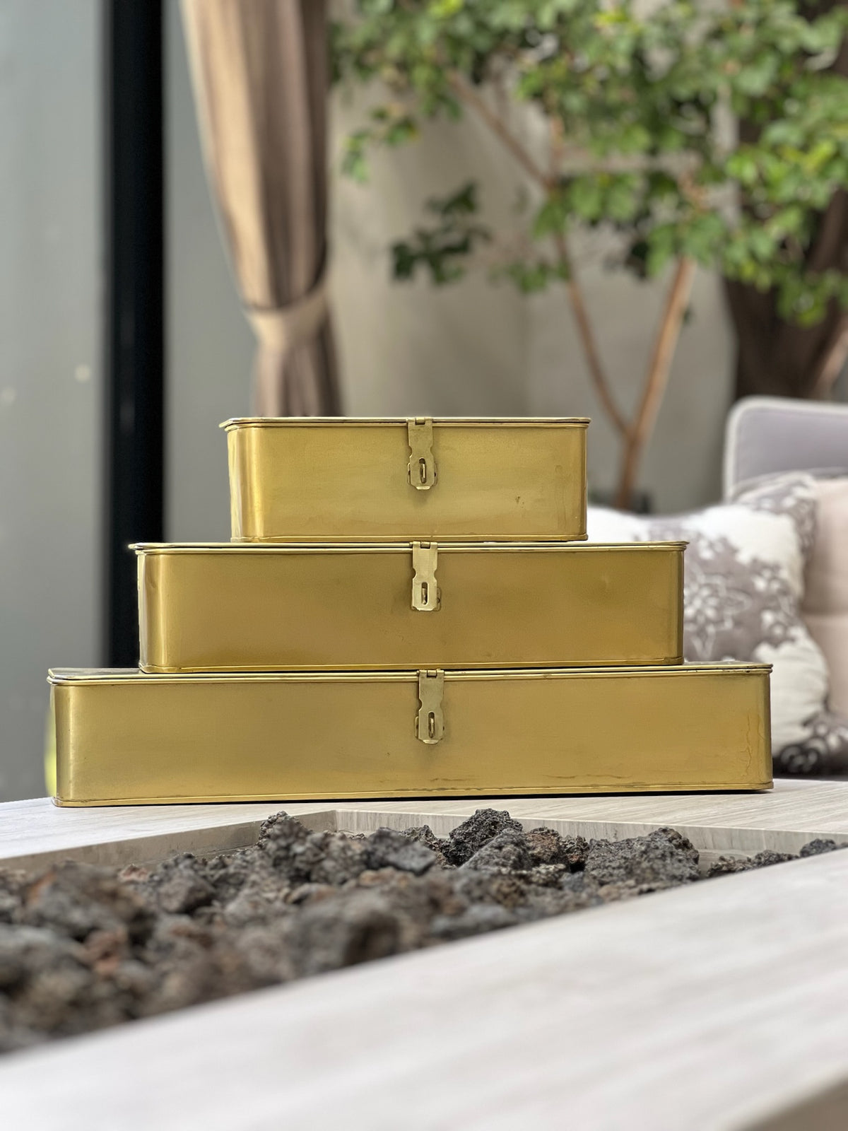 Cajas Larga Latón Rectangular