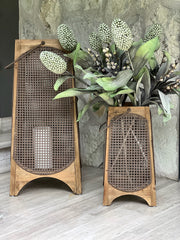 Linterna Rattan Set/2