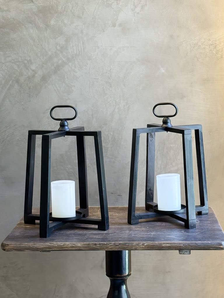 Linterna de Madera Negra