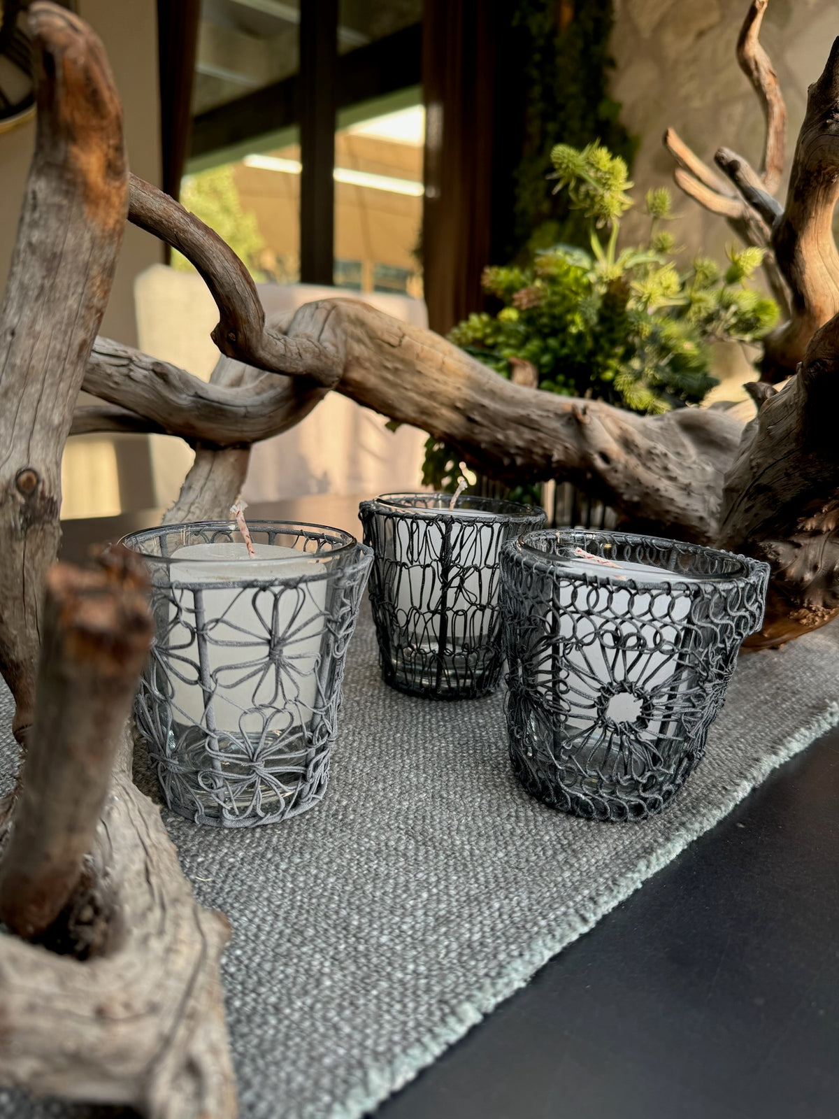 Vasos Vela Enrredados